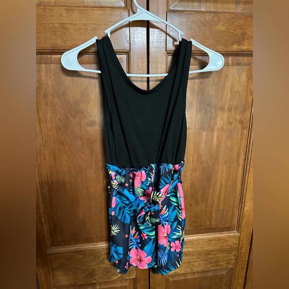 Floral Black and Multicolor Dress